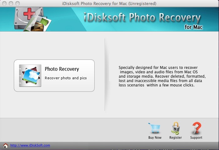 IDisksoft Photo Recovery for Mac Screenshot